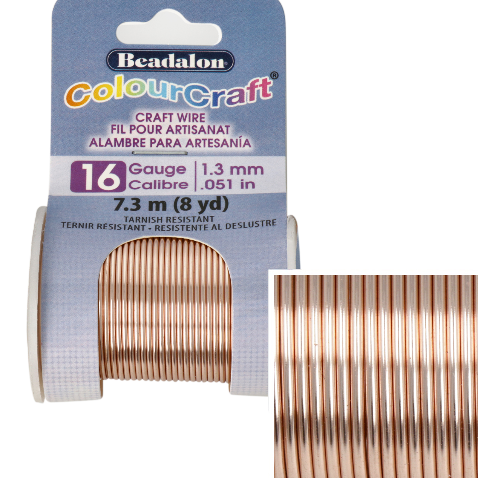 rose gold colourcraft - diameter 1,3mm - 7,3mt spool | 1pc