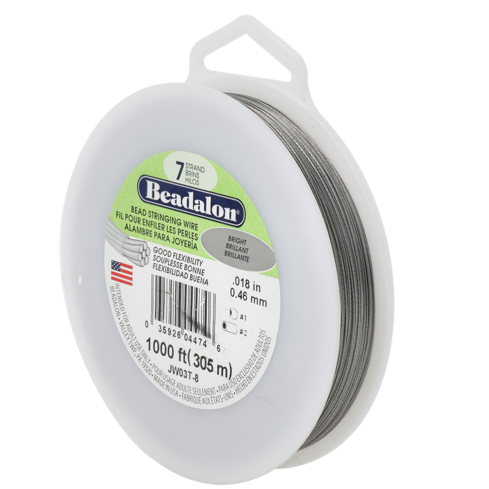 beadalon 7 strand beading wire - diameter 0,46mm - 305mt spool | 1pc