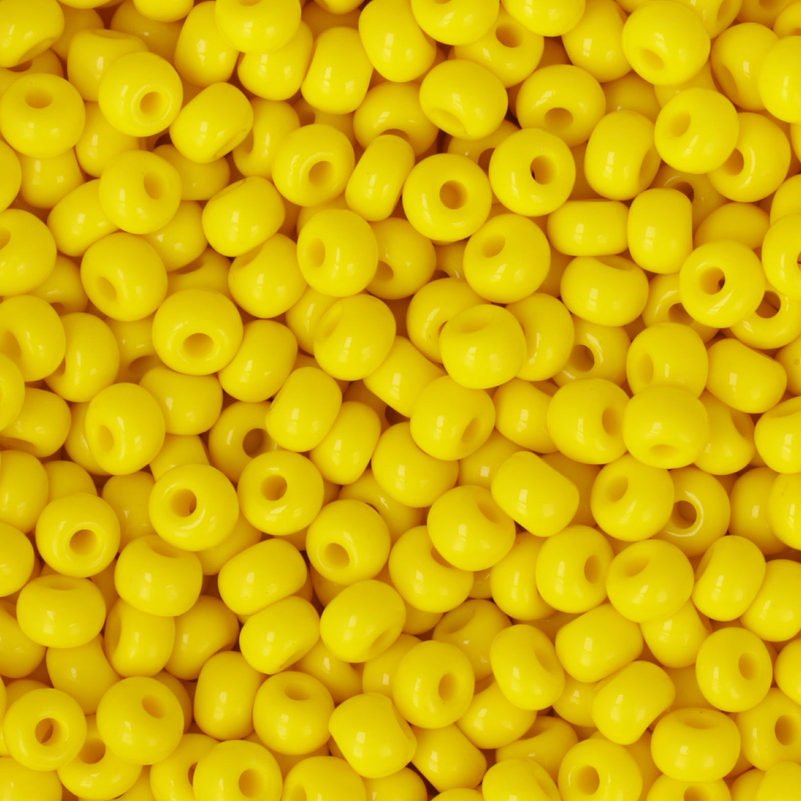 preciosa seed bead rocailles 4/0 opaque yellow | 20gr