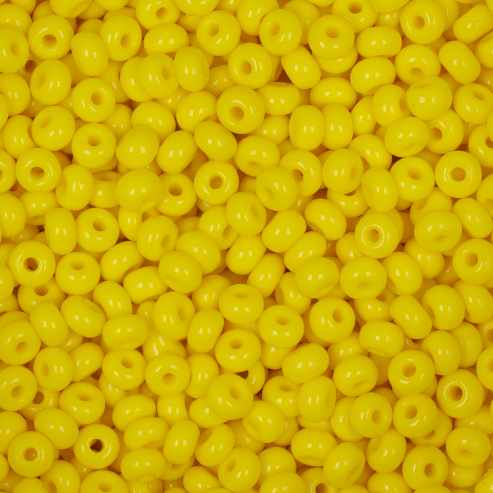 preciosa seed bead rocailles 5/0 opaque yellow | 20gr