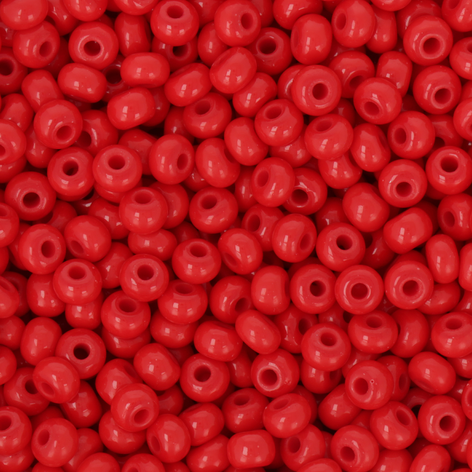 preciosa seed bead rocailles 4/0 opaque red | 20gr