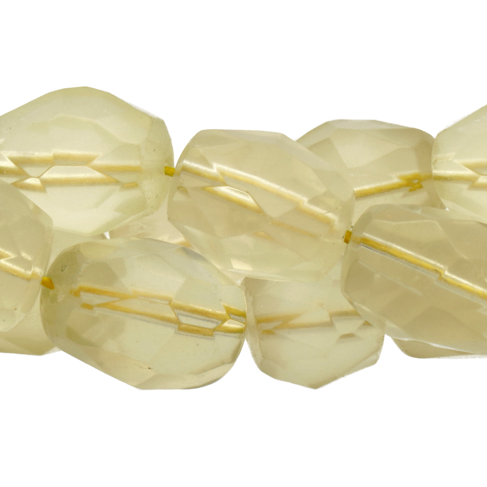 lemon quarz facettiertes nugget 18x14mm | strang 38/40cm
