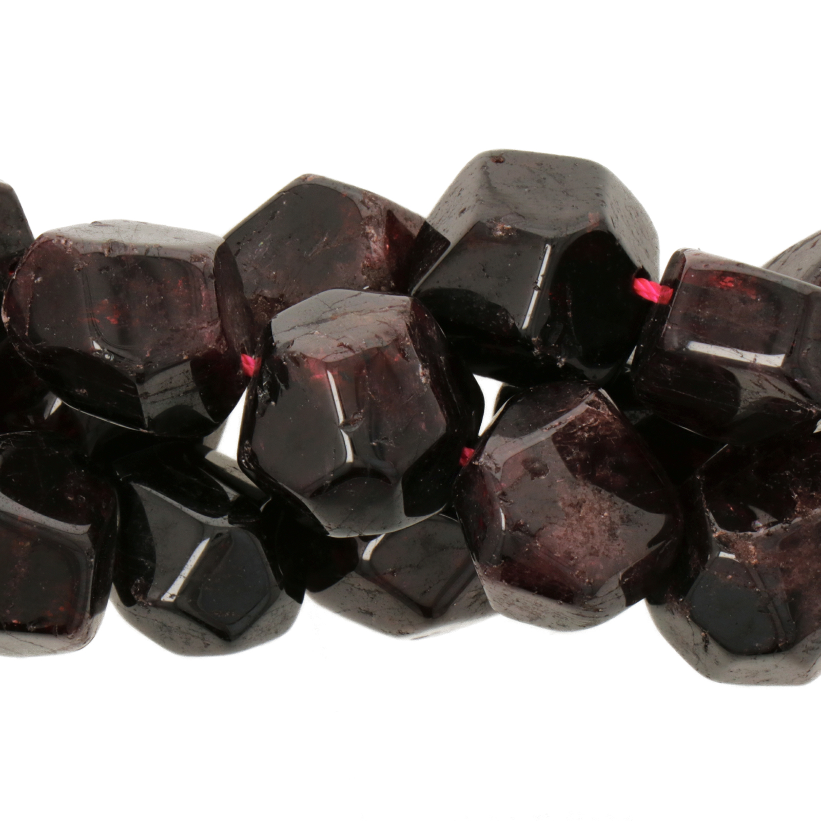 granat facettiertes nugget 18x14mm | strang 38/40cm