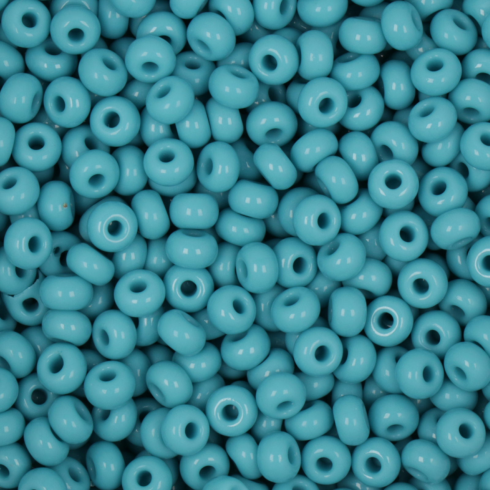preciosa seed bead rocailles 4/0 opaque blue turquoise | 20gr