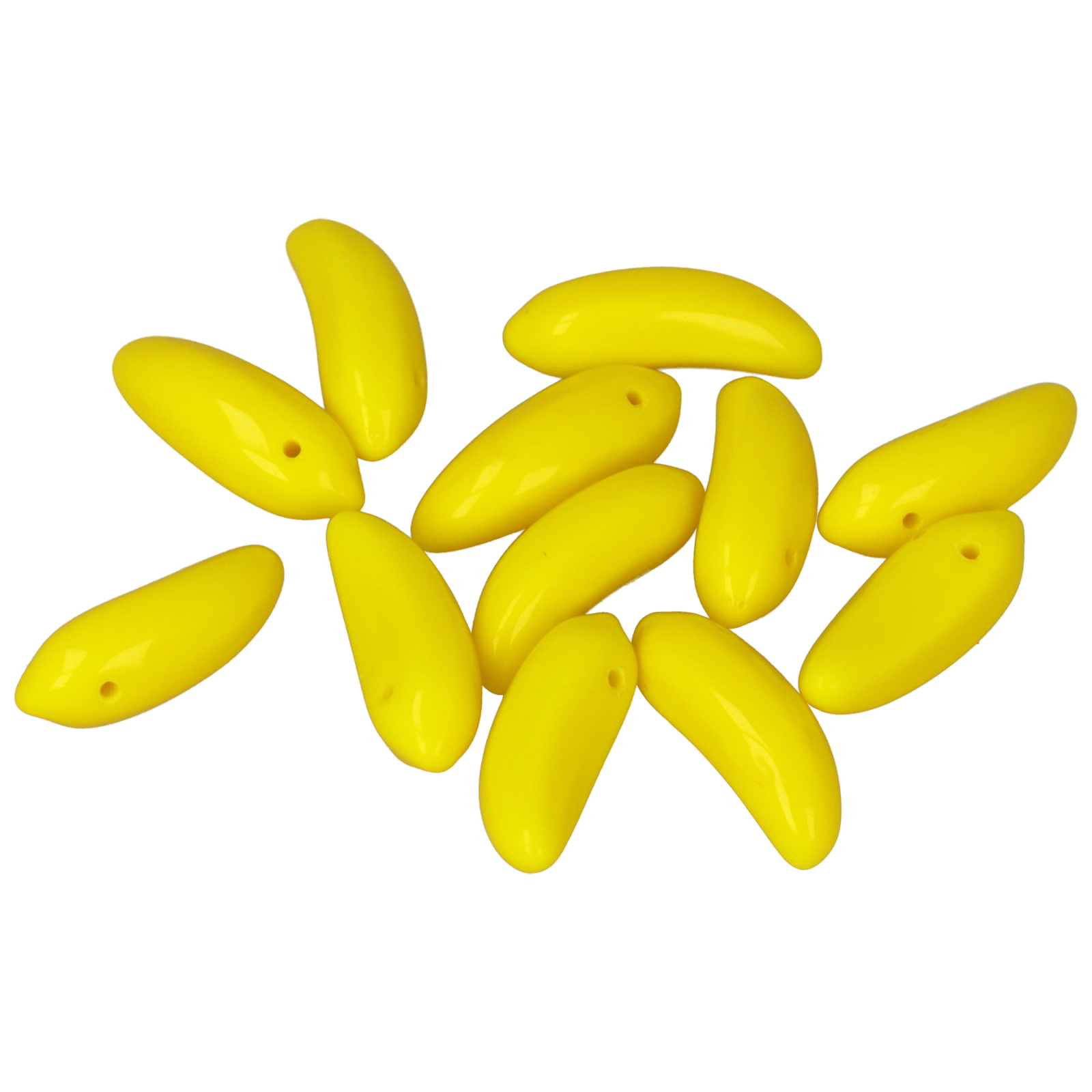 glass beads banana 17x6mm | 10pc