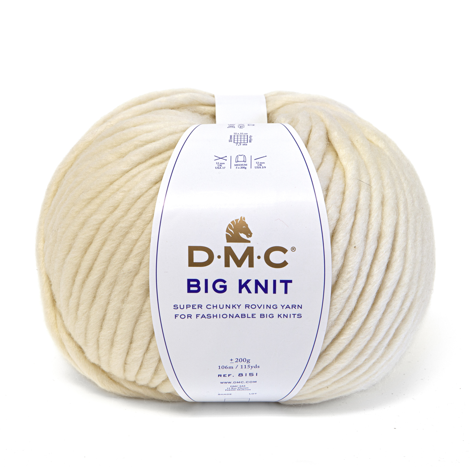 filato dmc big knit - polar (100) - 200gr (106mt) | 1pc