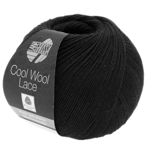 cool wool lace lana grossa - black (024) - 50gr (400mt) | 1pc