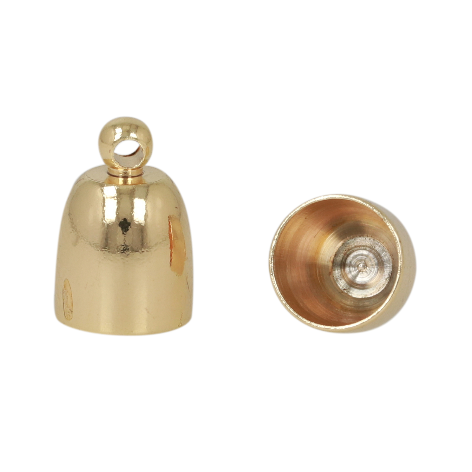 gold plated crimp end 12x8mm (width 7mm) | 4pc
