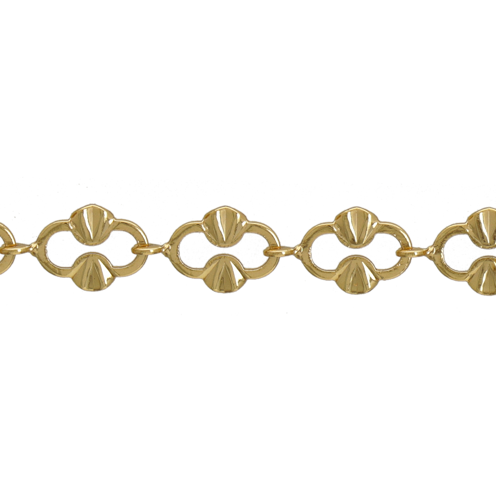 gold plated link chain deco 8x6mm | 50cm