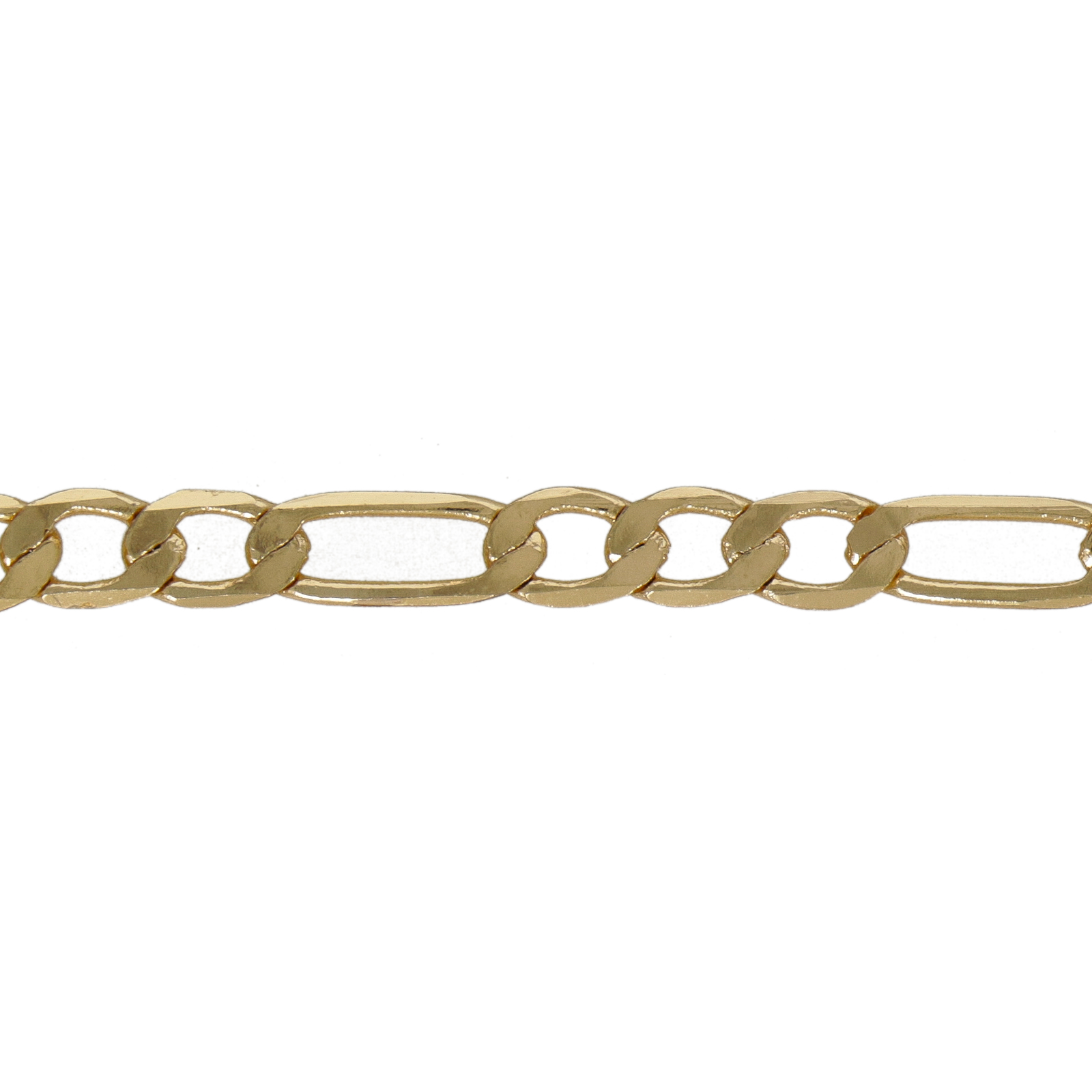 gold plated figaro chain 4mm | 50cm