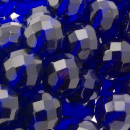 czech fire-polished round beads cobalt 12mm | 5pc