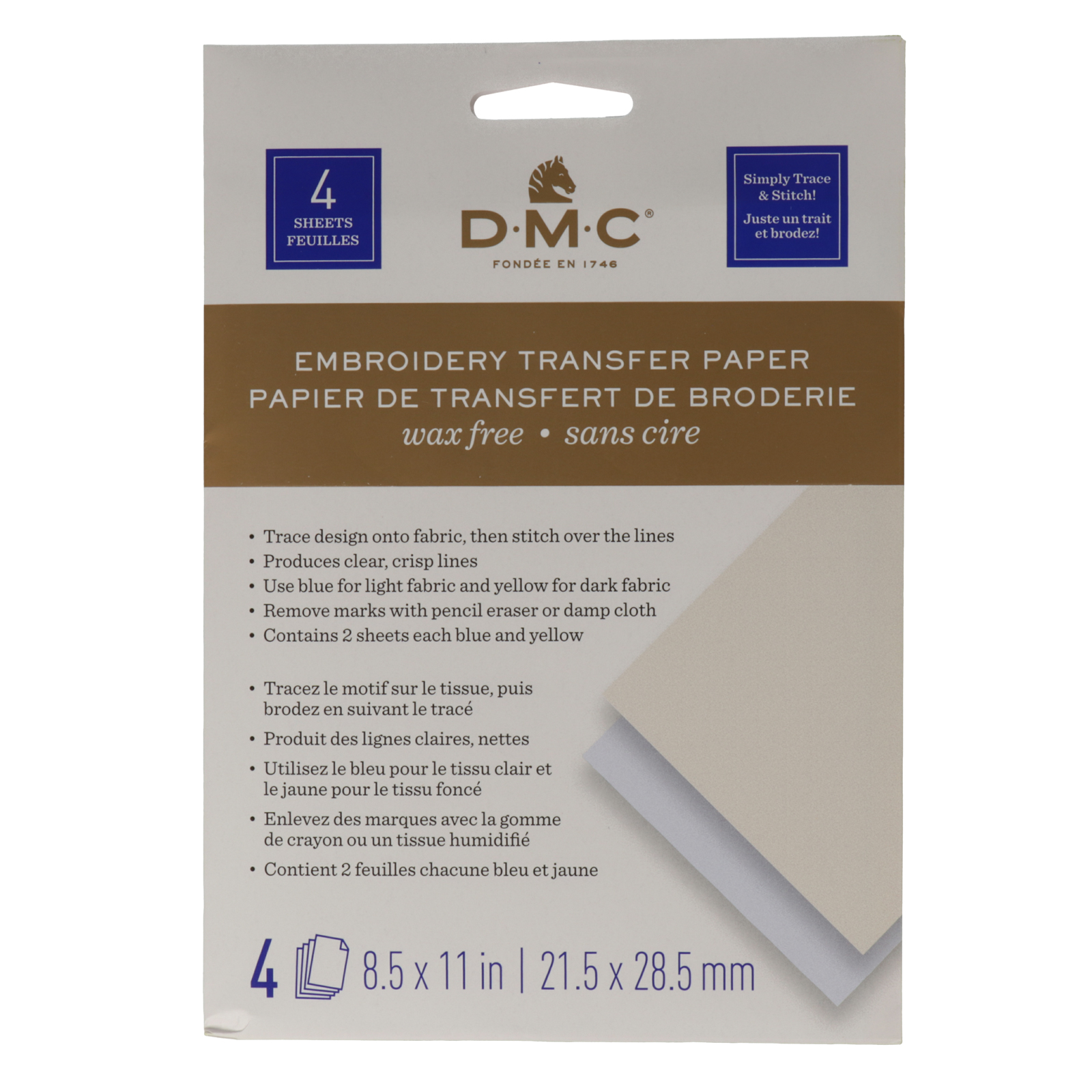 dmc embroidery transfer paper - 4 sheet | 1pc