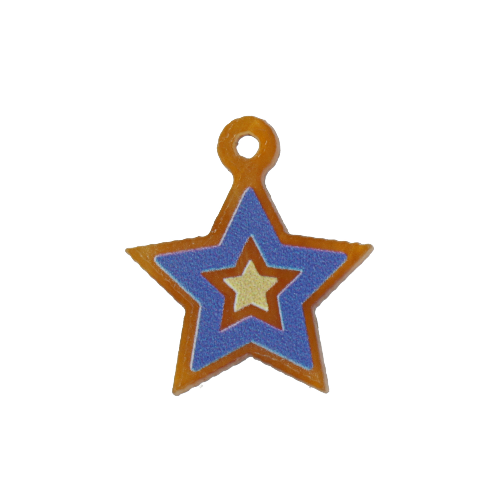 plexiglass charm multicolor star 17mm | 2pc