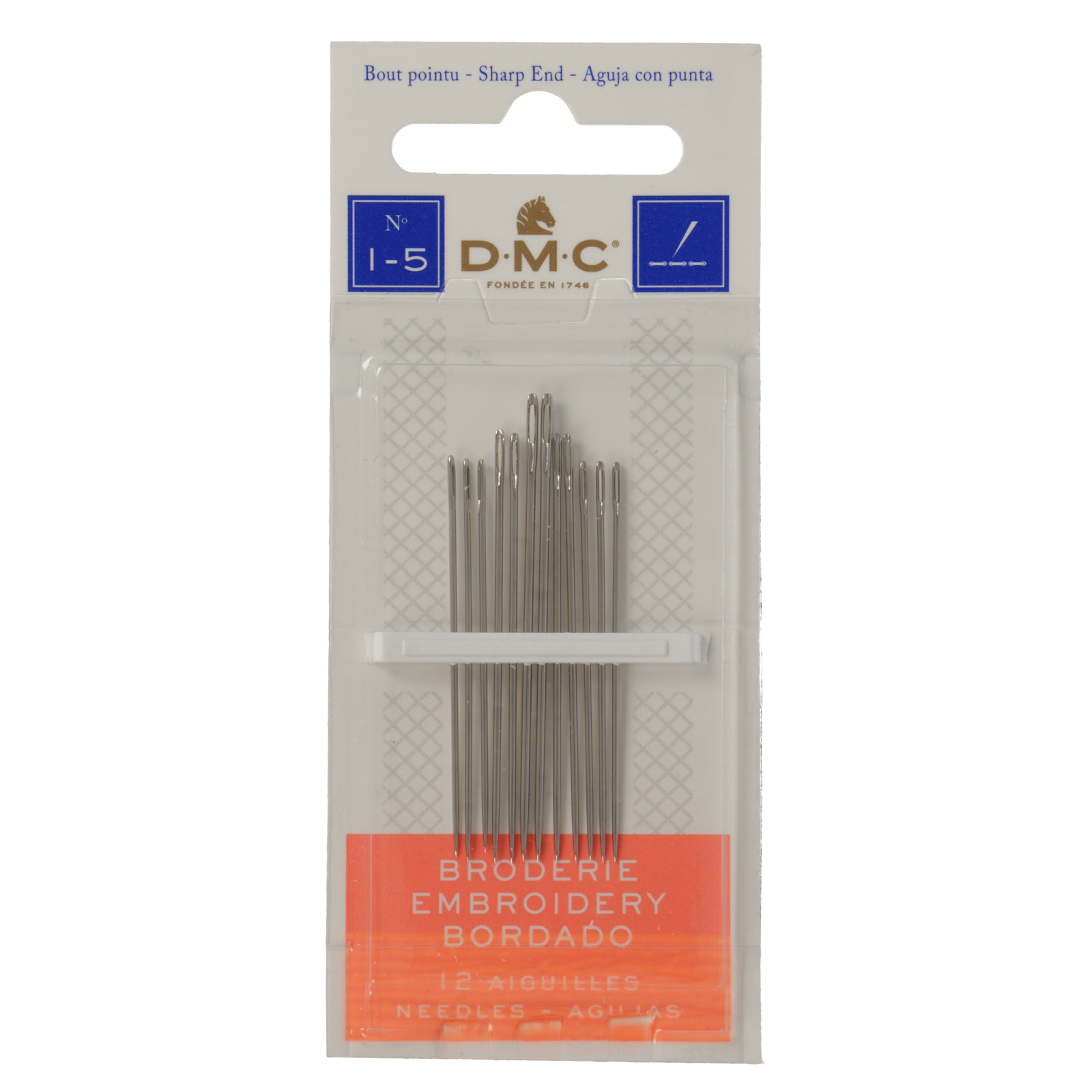 dmc embroidery needles - size 1-5 - 12pcs package | 1pc