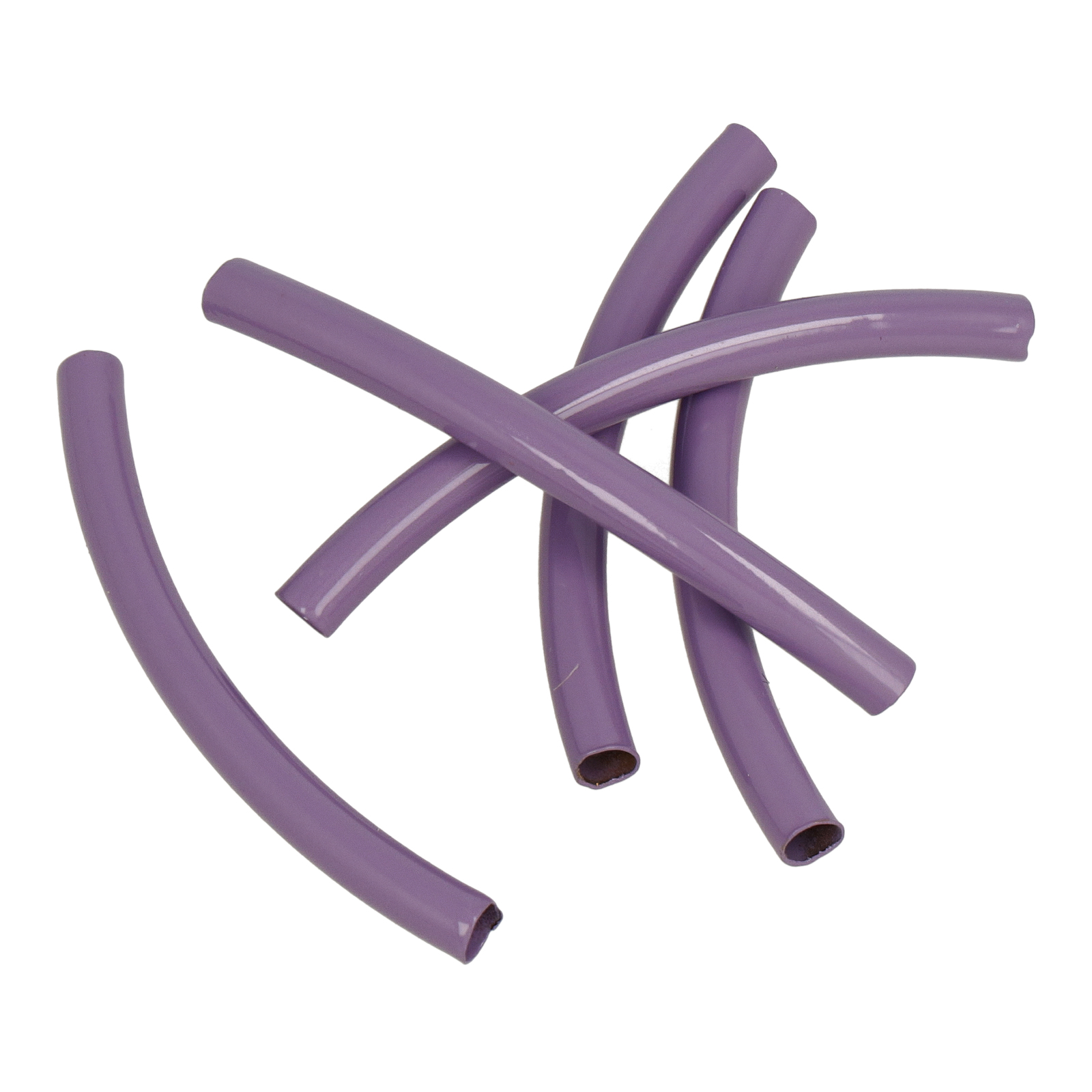 violet dyed metal tube 35x3mm (width 2,2mm) | 4pc