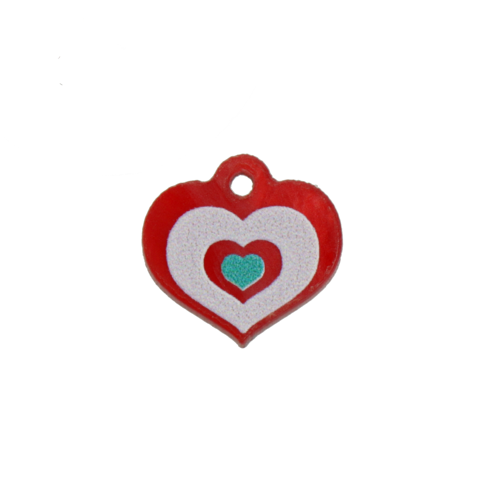 plexiglass charm multicolor heart 14x12mm | 2pc