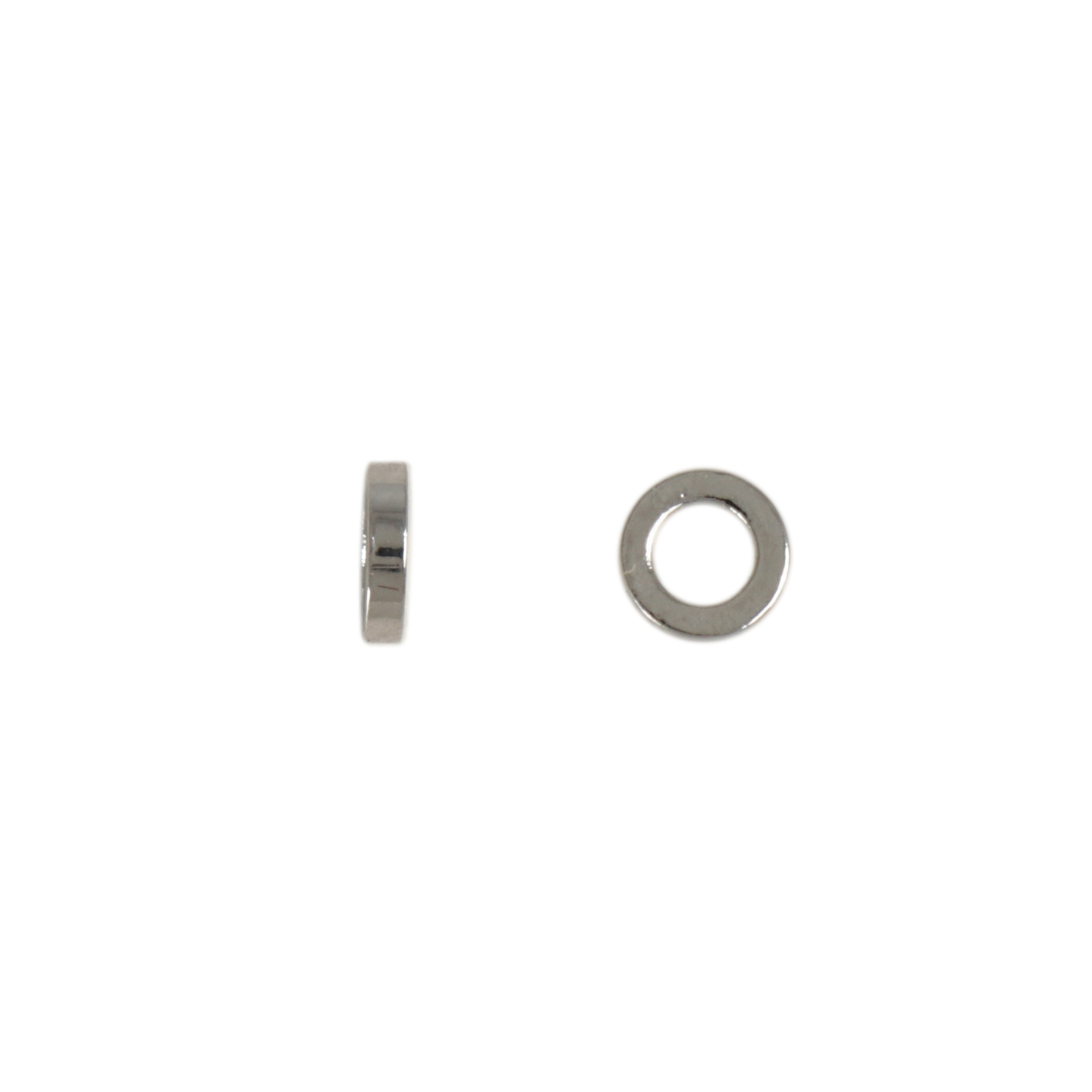 trennperle heishi rhodium versilbert 4x1mm | 10st