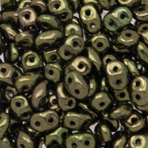 superduo perlen 5x2,5mm luster metallic olivine | 10gr