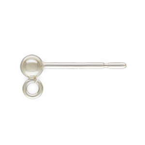 sterling silver ball post earring 3mm | 4pc