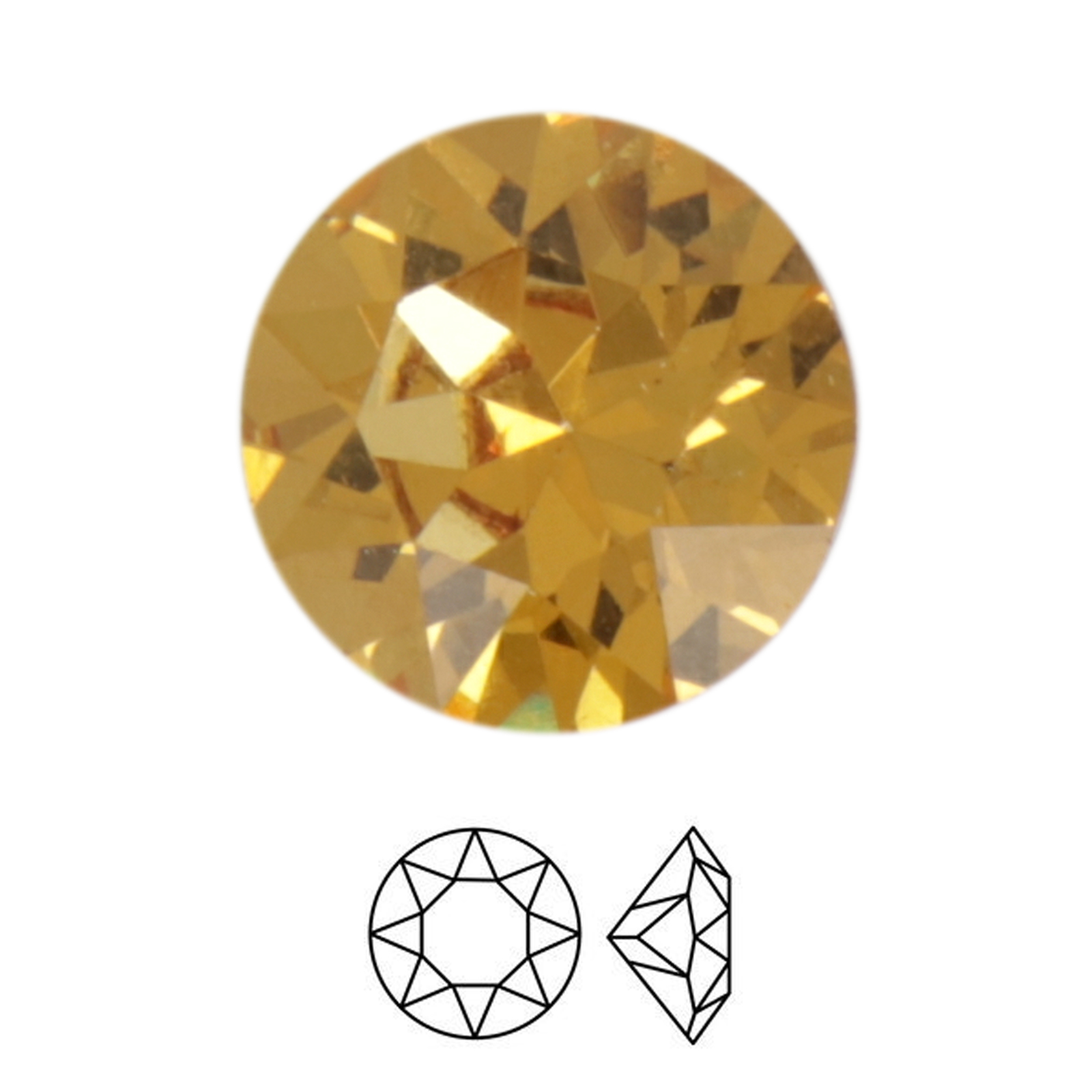 chaton (1088) golden topaz ss39 (8,16-8,41mm) | 4st