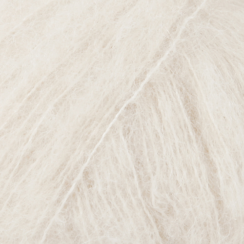 drops brushed alpaca silk uni off white (01) - 25gr (140mt) | 1pc