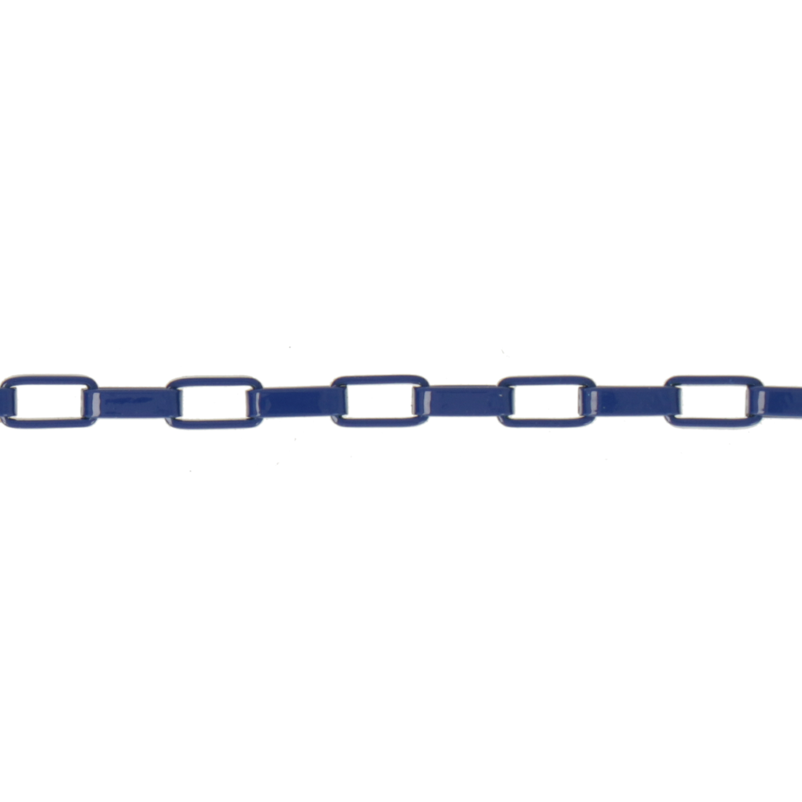 blue enamelled brass box chain 5x2,5mm | 50cm