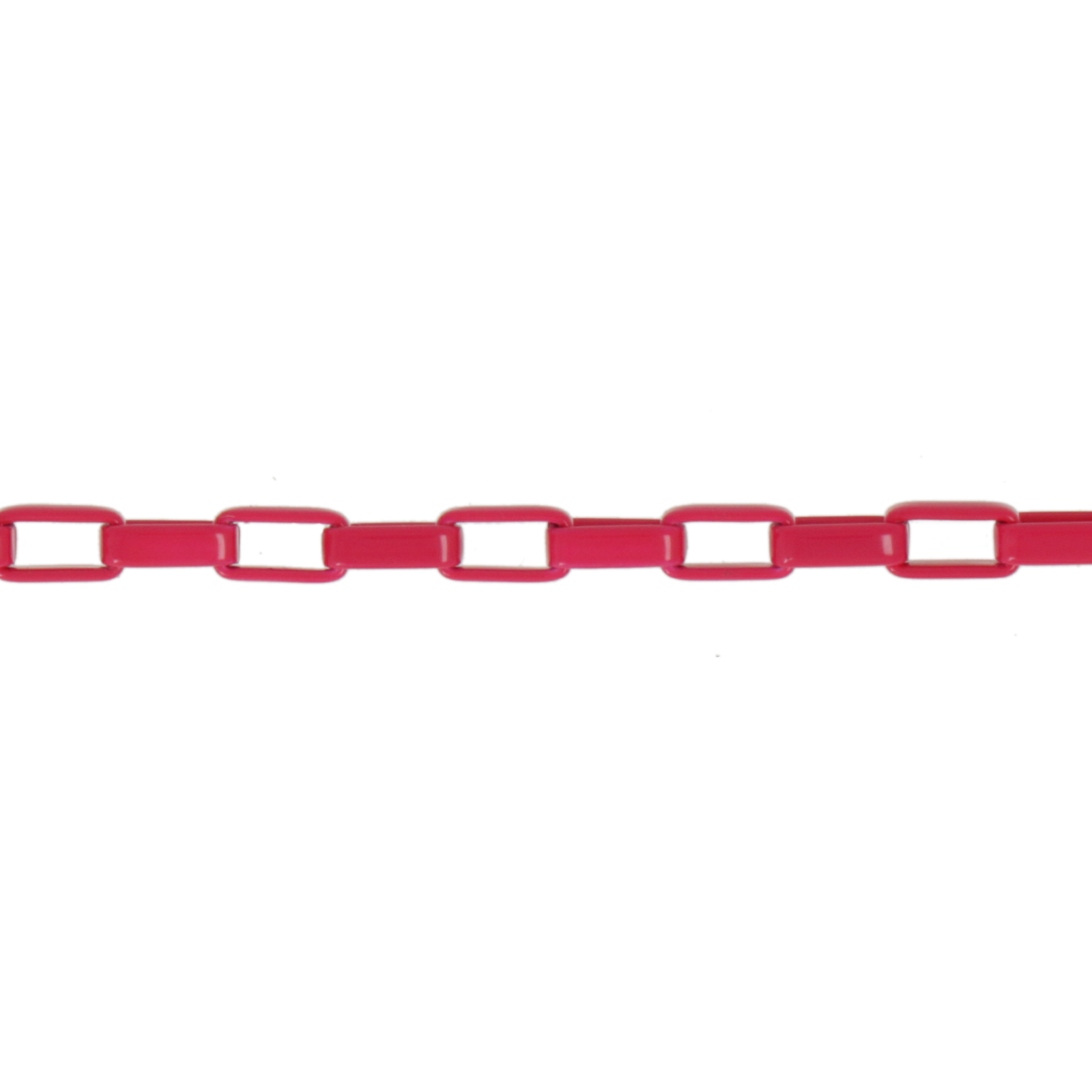 fuchsia enamelled brass box chain 5x2,5mm | 50cm