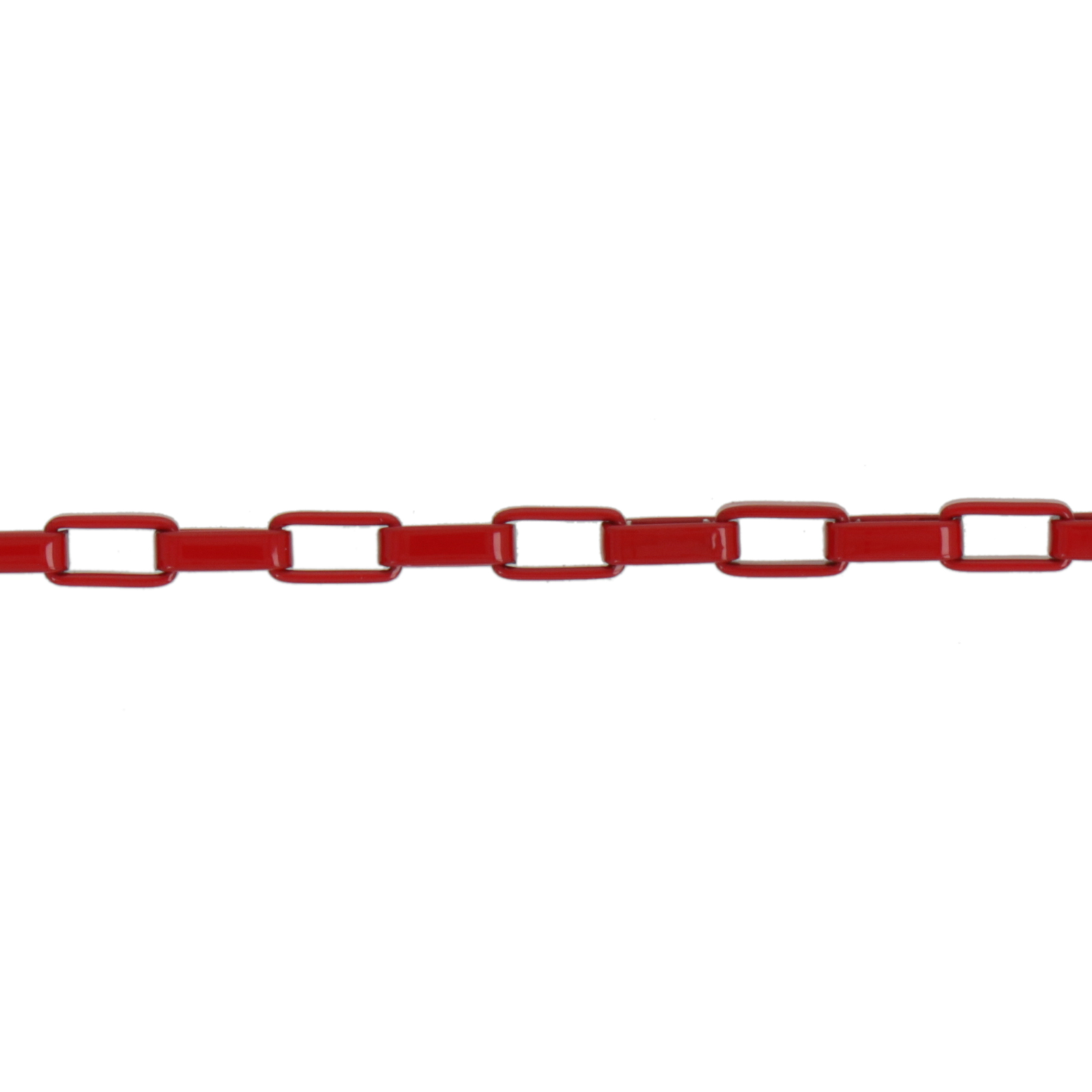 red enamelled brass box chain 5x2,5mm | 50cm