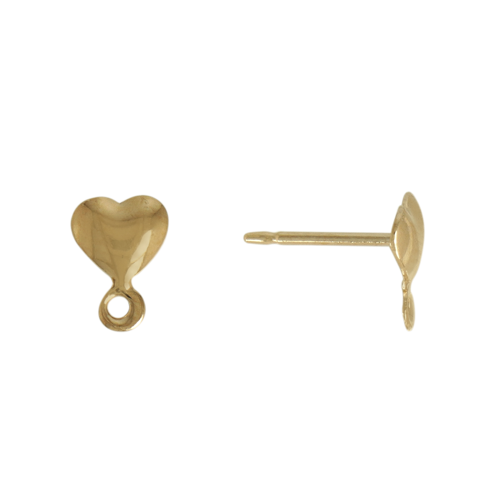 gold-filled 14k heart post earring 5mm | 2pc