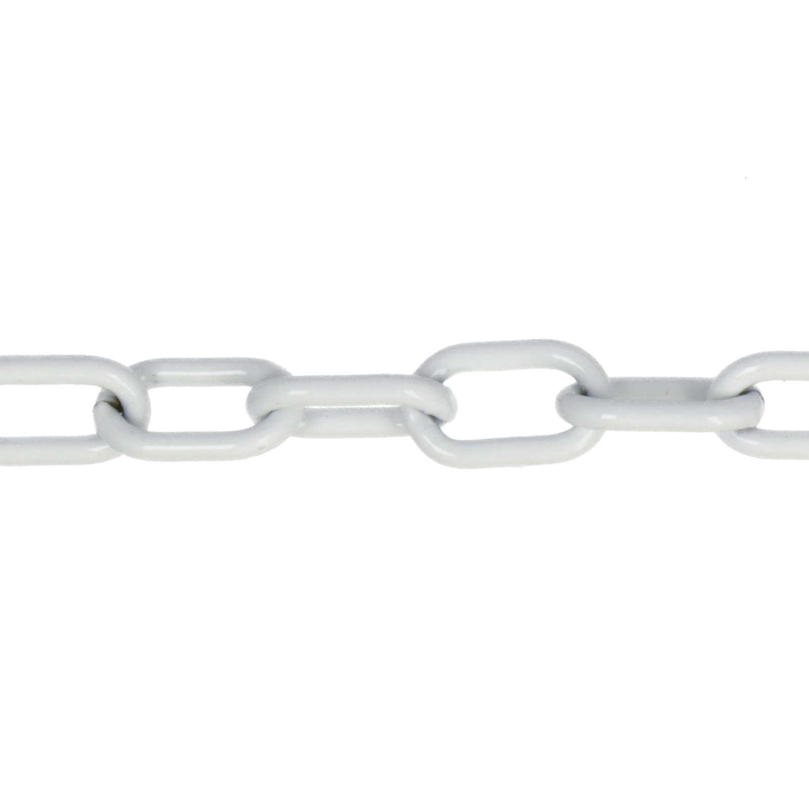 white enamelled brass oval cable chain 10x6mm | 50cm