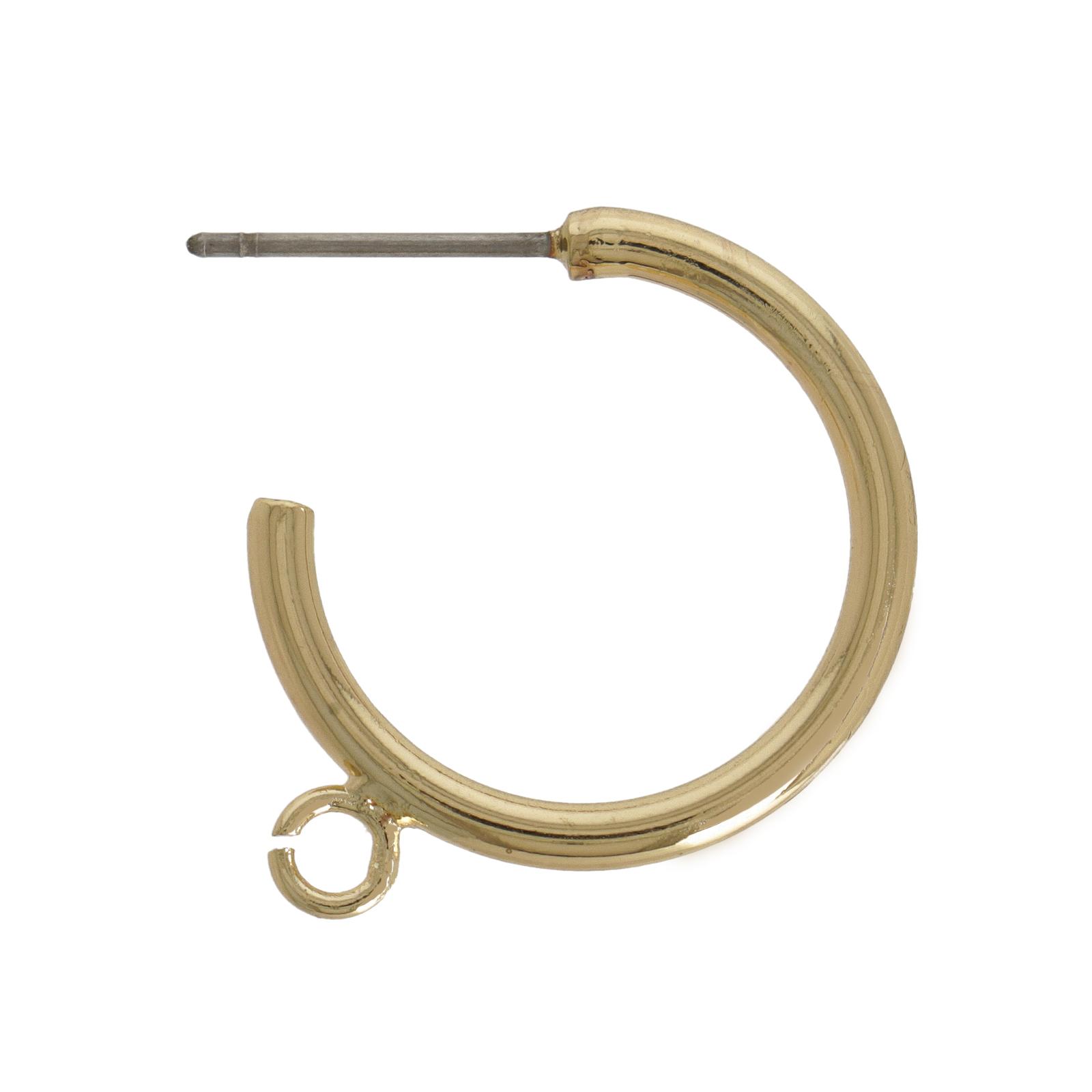 gold plated hoop earring 20mm | 2pc