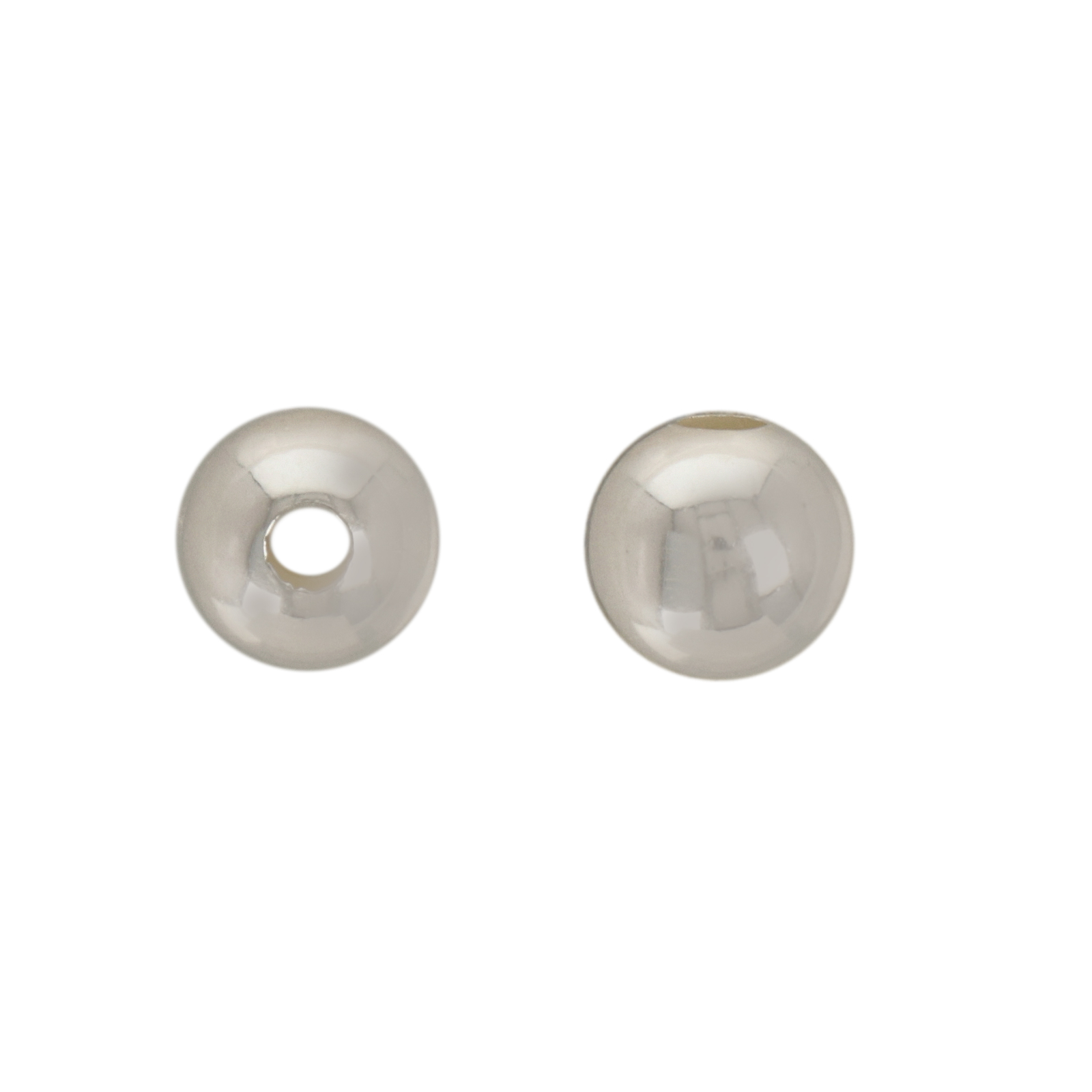 sterilng silver bead seamless round (light weight) 6mm | 6pc