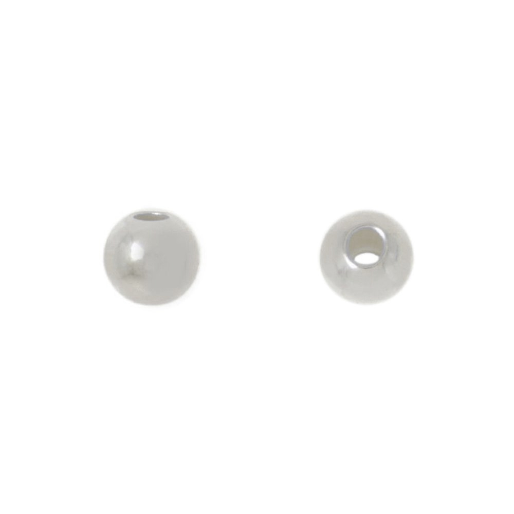 sterilng silver bead seamless round (light weight) 4mm | 12pc