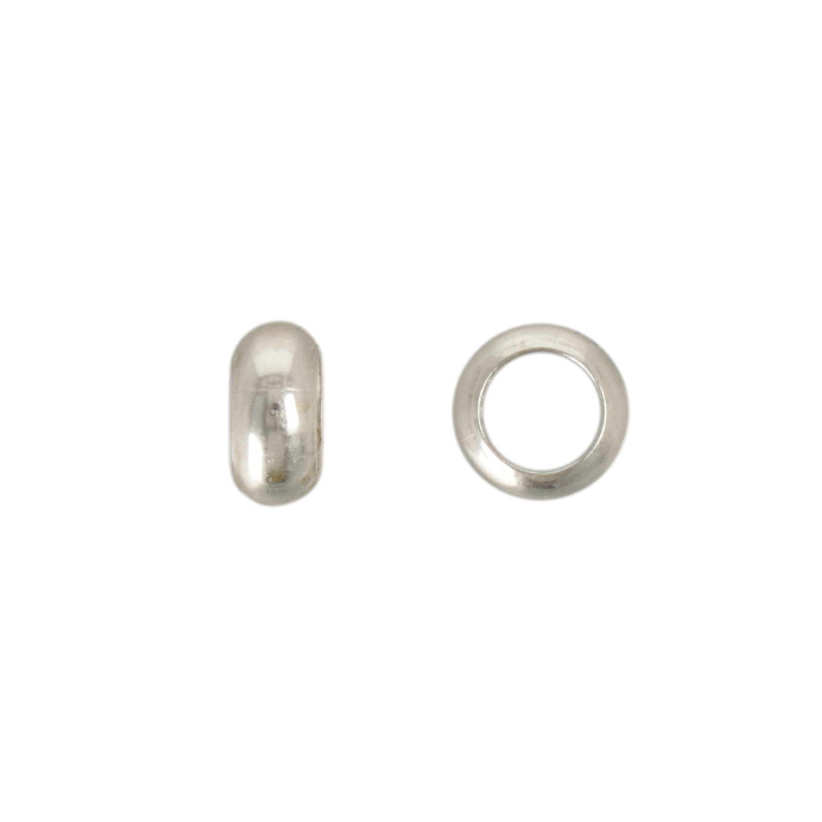 sterling silver roundelle spacer bead 5x2,3mm | 8pc