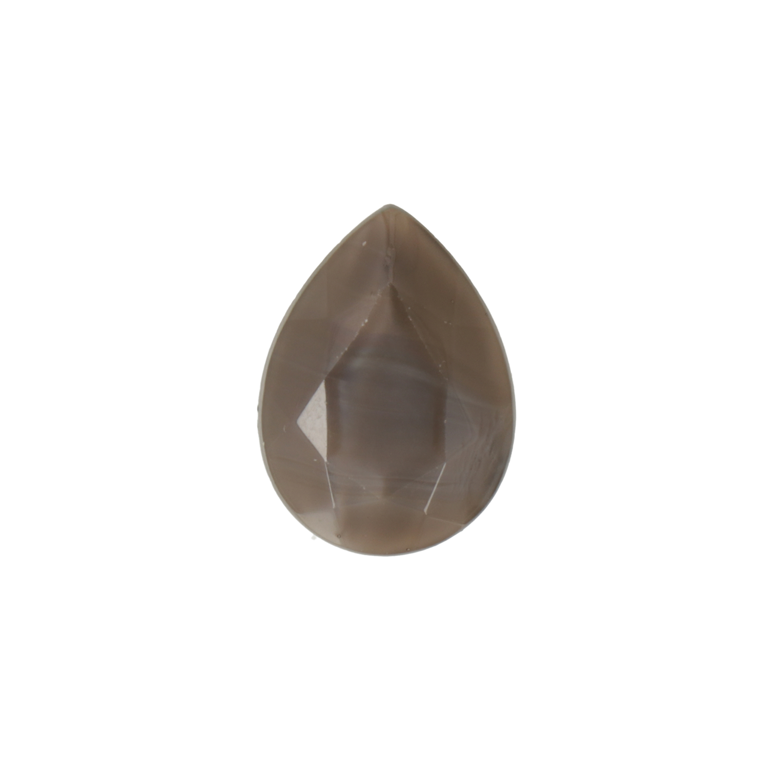 glascabochon milky purple grey facettiertes tropfen 18x13mm | 1st