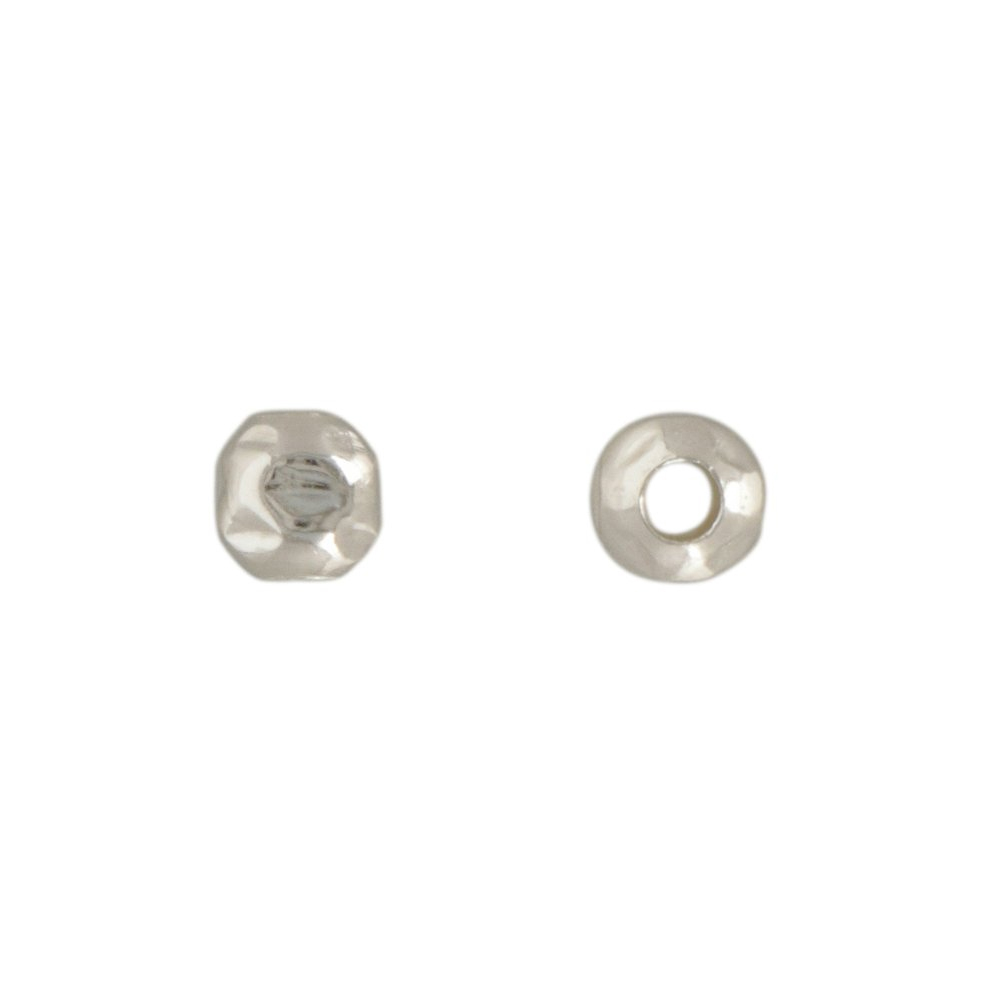 sterling silver bead hammered round 4mm | 10pc