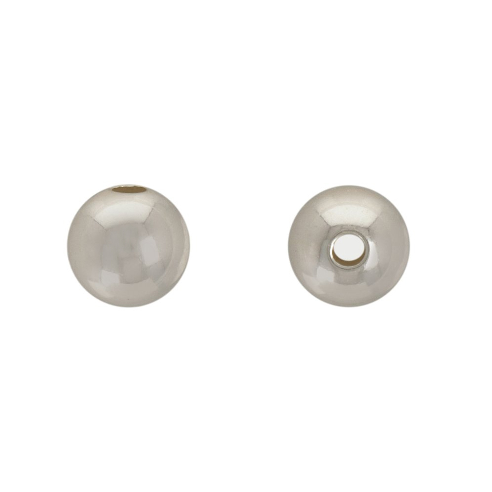 sterilng silver bead seamless round (light weight) 8mm | 2pc