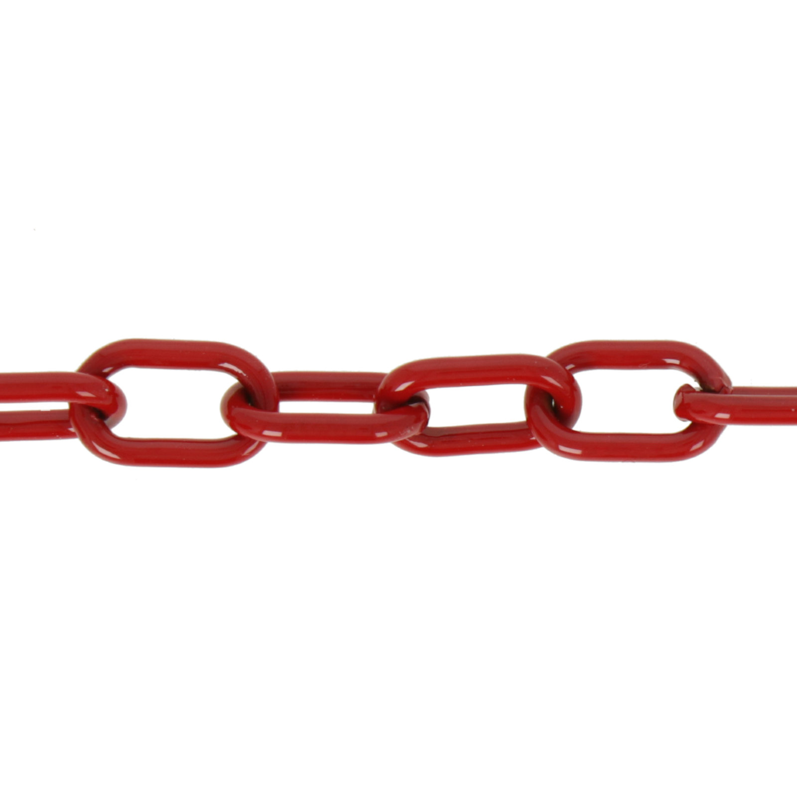 red enamelled brass oval cable chain 10x6mm | 50cm