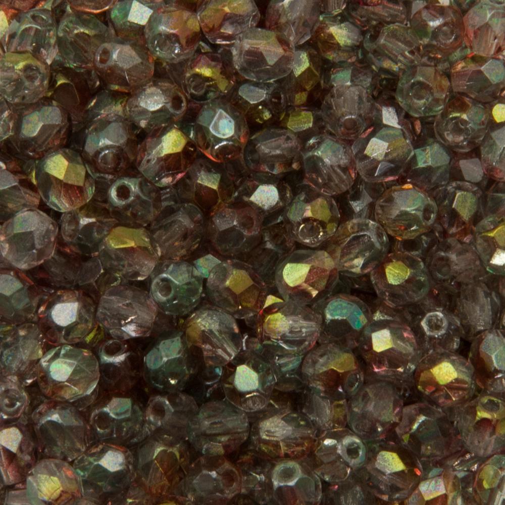 böhmische glasschliffperlen luster crystal/pink 4mm | 50st