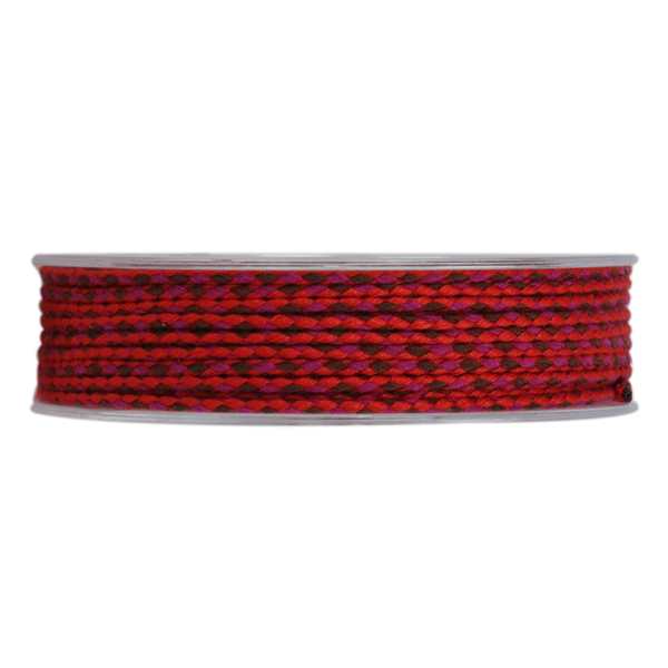 multicolor faden rot/schwarz geflochtener 2mm | 2mt