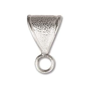 rhodium silver plated bail 17x10mm | 4pc