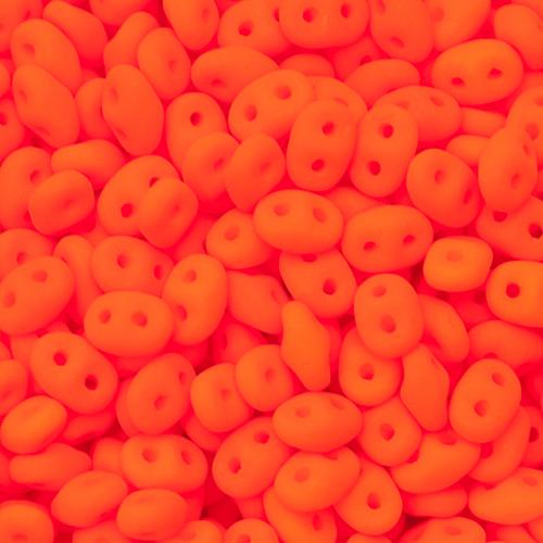 superduo seed beads 5x2,5mm - neon orange | 10gr