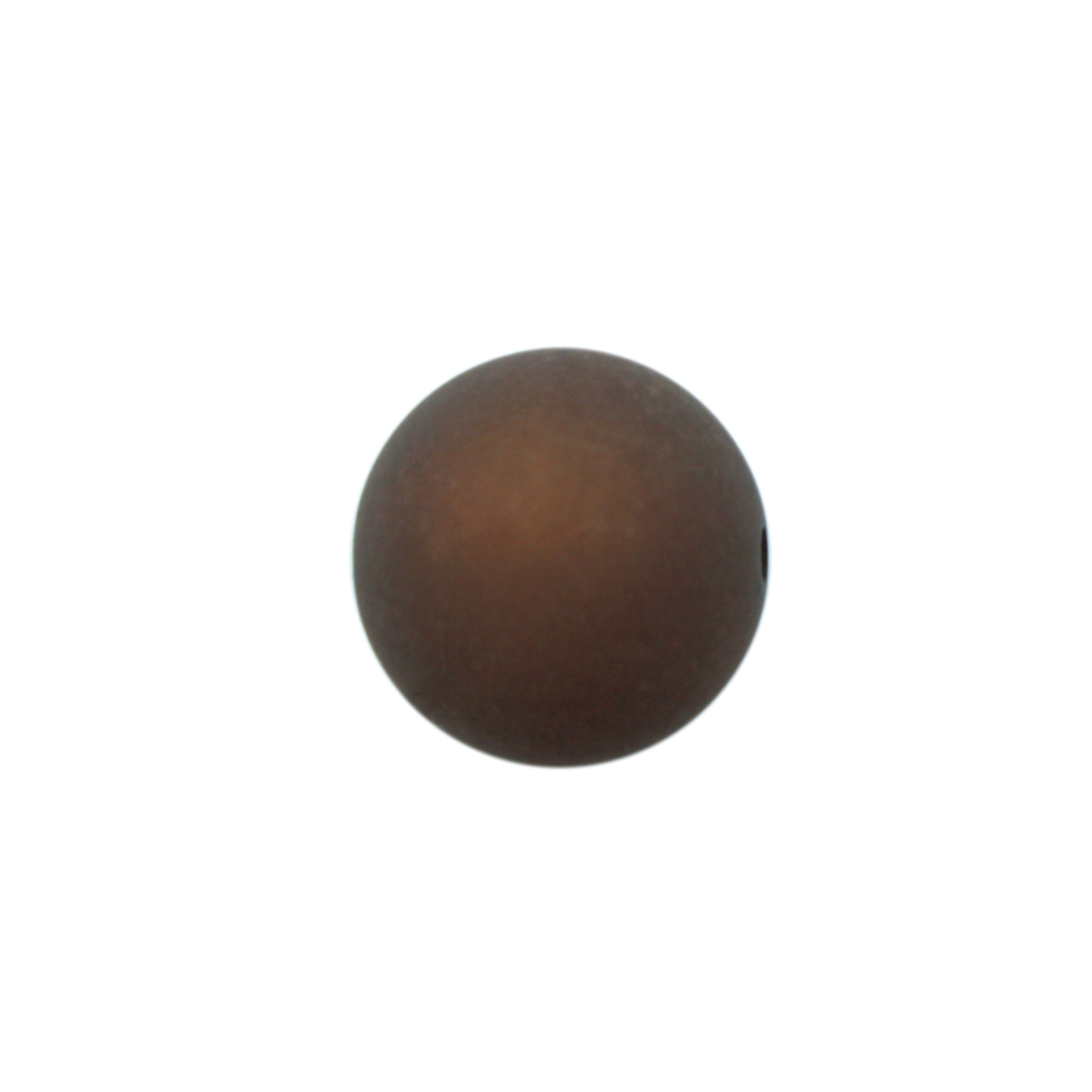 perle polaris frosted - runde braun 6mm | 10st