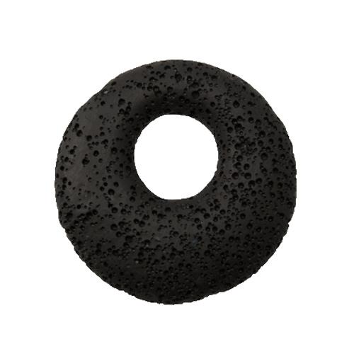 black lava stone donut 50mm | 1pc