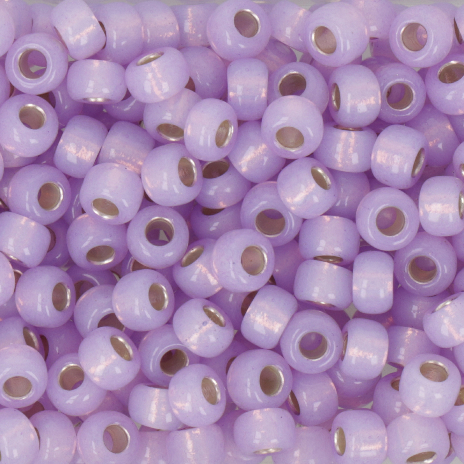miyuki rocailles 6/0 - dyed silver-lined alabaster lilac (574) | 10gr