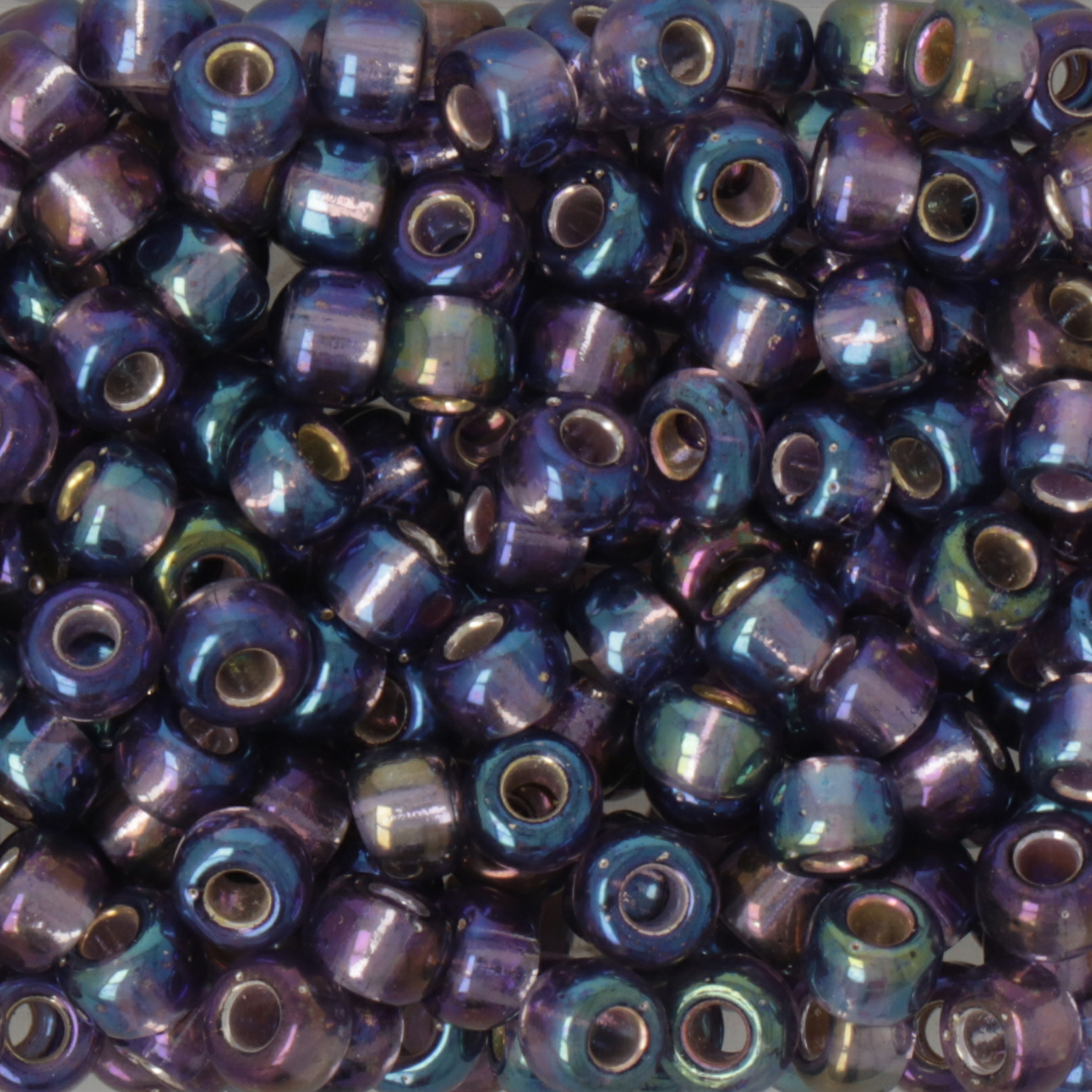 miyuki rocailles 6/0 - silver-lined amethyst ab (1024) | 10gr