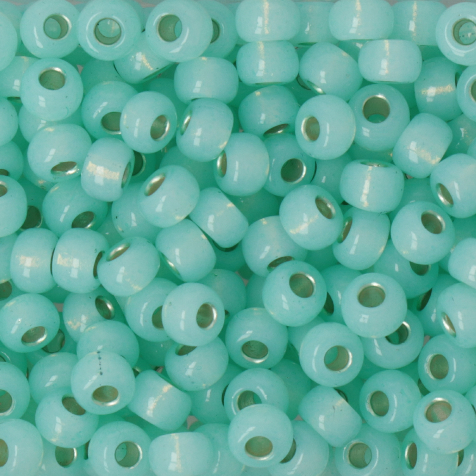 miyuki rocailles 6/0 - dyed silver-lined alabaster sea green (571) | 10gr