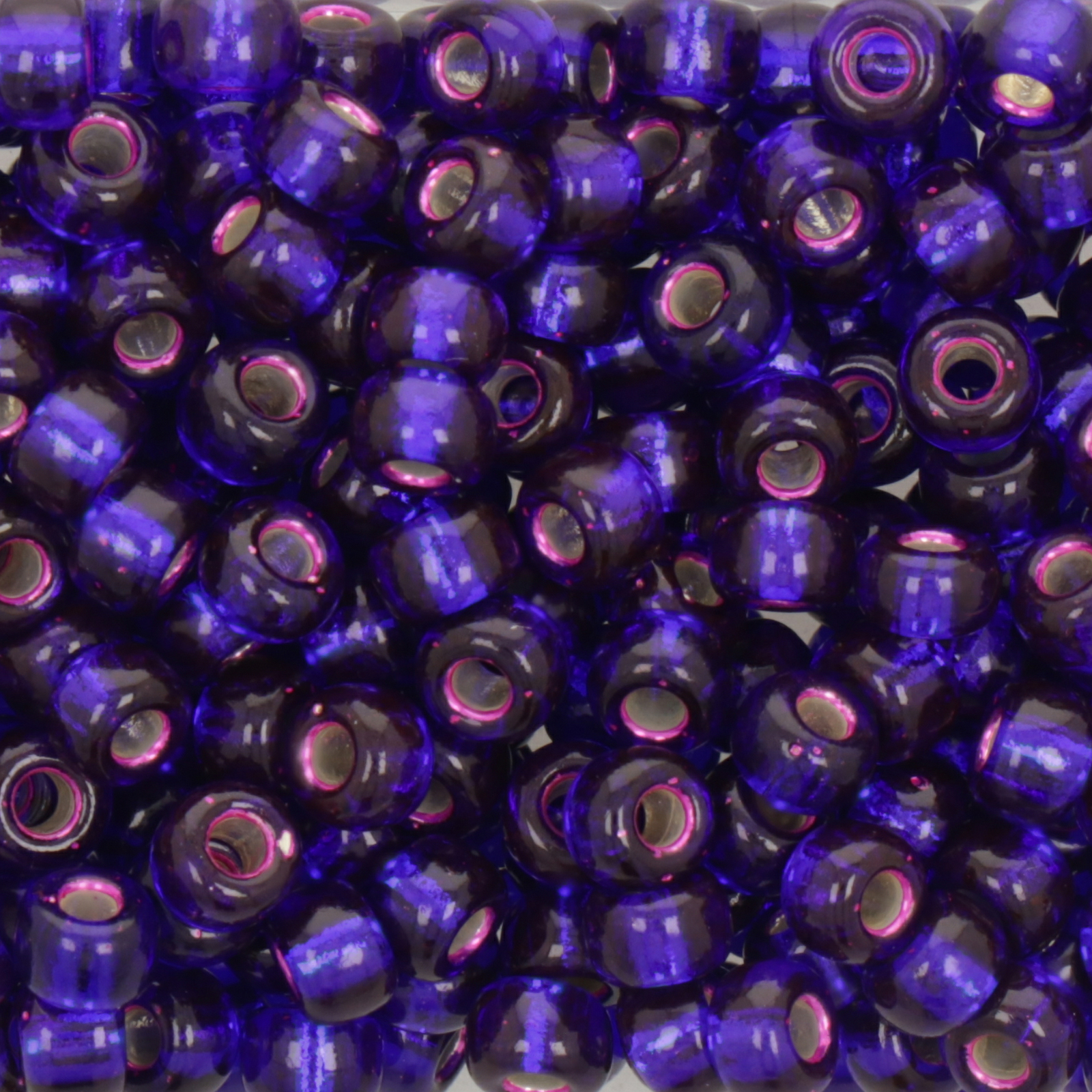 miyuki rocailles 6/0 - dyed silver-lined dark violet (1427) | 10gr