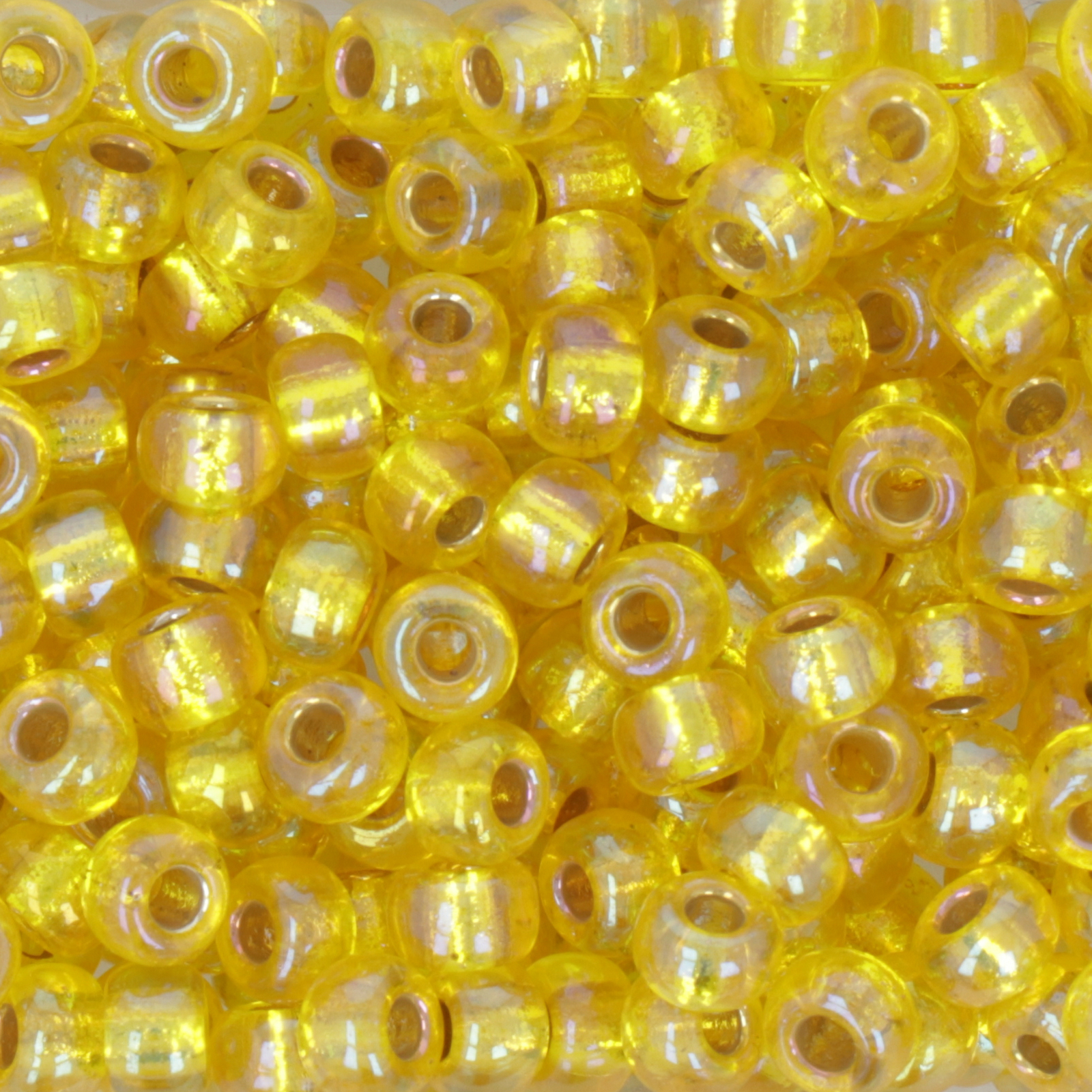 miyuki rocailles 6/0 - silver-lined yellow ab (1006) | 10gr