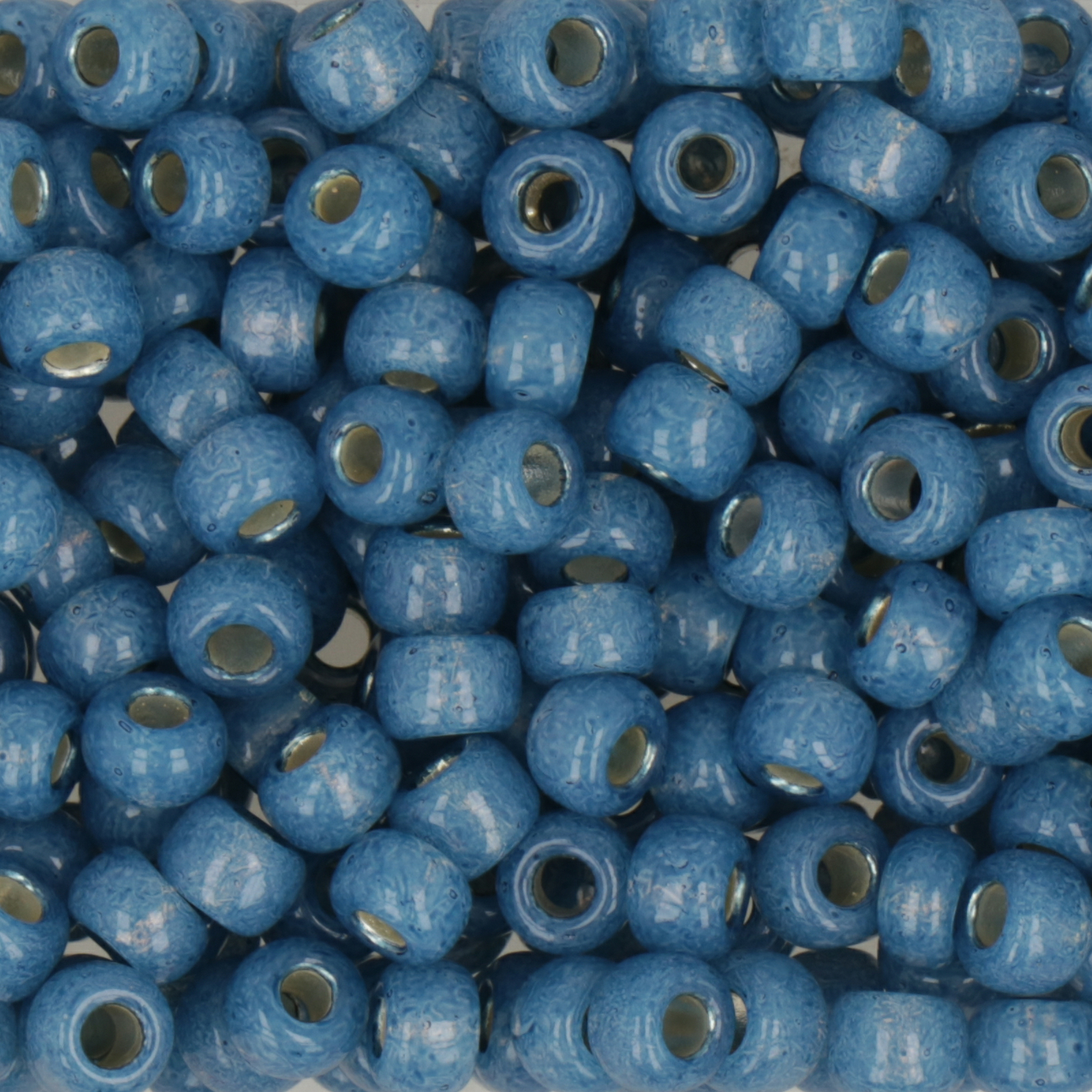miyuki rocailles 6/0 - dyed silver-lined alabaster denim blue (648) | 10gr